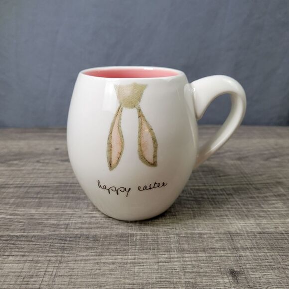 Rae Dunn Artisan Collection Farmhouse‎ Bunny Ears Happy Easter Mug - Picture 1 of 6